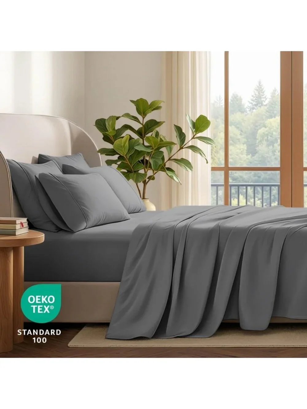 Luxury California King Sheet Set, 6-Piece Extra Soft & Cooling, Deep Pockets